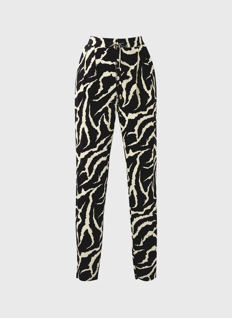 Matalan Black/White Black Zebra Print Harem Trousers for Women | Best Price UAE